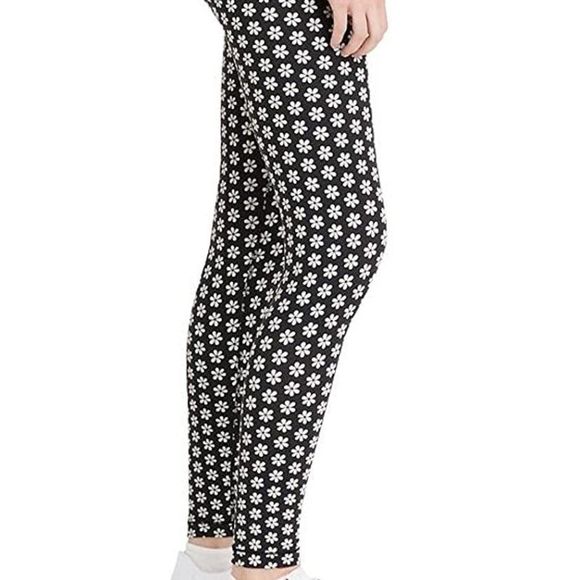 Levi’s Daisy Print High Rise Logo Black White Yoga Athletic Sporty Leggings XS - Picture 5 of 8